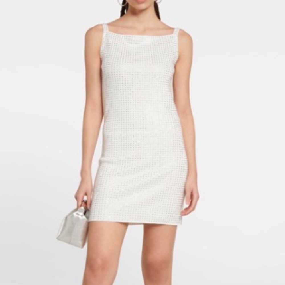 Aya Muse Backless White Studded Dress